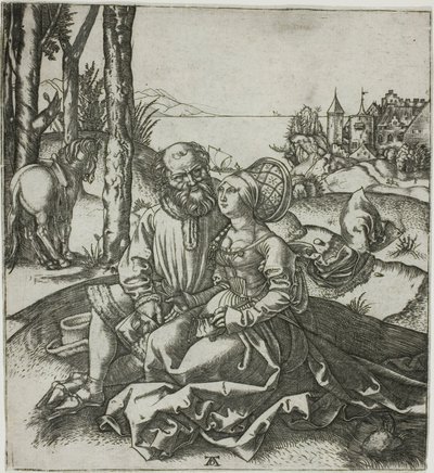 La pareja mal avenida (La oferta de amor) de Marcantonio Raimondi