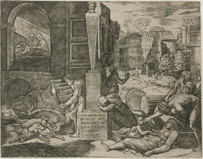 El Morbetto, o La plaga de Frigia de Marcantonio Raimondi