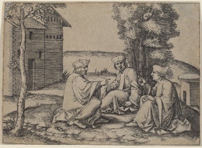 Los tres doctores de Marcantonio Raimondi