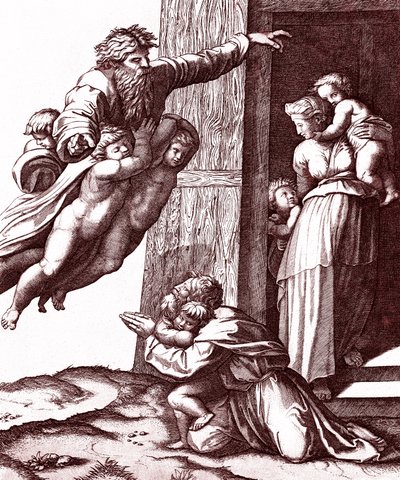 La vocación de Abraham de Marcantonio Raimondi