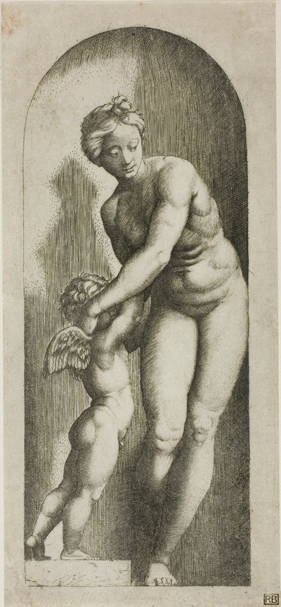 Venus y Cupido de Marcantonio Raimondi