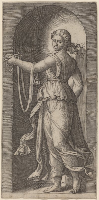 Templanza de Marcantonio Raimondi after Raphael