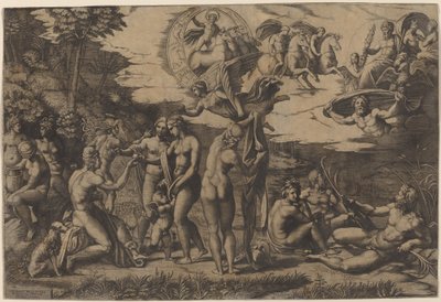 El Juicio de Paris de Marcantonio Raimondi after Raphael