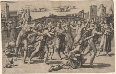 La masacre de los inocentes de Marcantonio Raimondi after Raphael