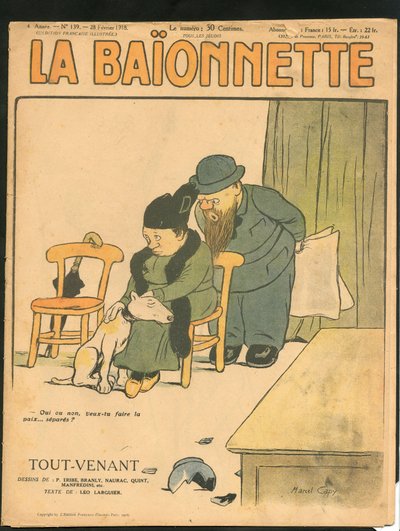 Portada de “La Bayoneta”, satírico en colores de Marcel Amable O.L. Capy