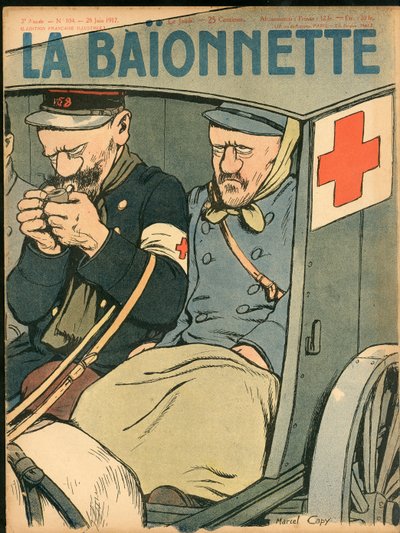 Portada de La Baionnette, Satírico en colores de Marcel Amable O.L. Capy