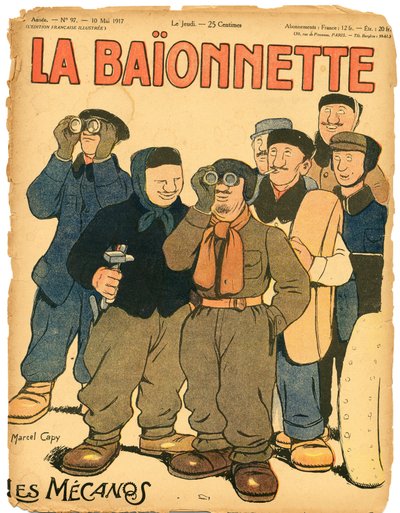 Portada de “La Baionnette”, Satírico en colores de Marcel Amable O.L. Capy