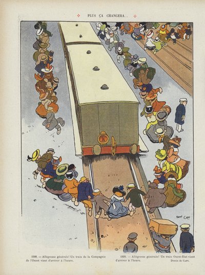 Cuanto más cambian las cosas? (Ilustración para Le Rire) de Marcel Amable O.L. Capy