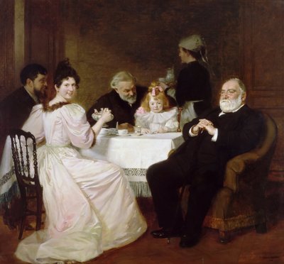 Reunión familiar en la casa de Madame Adolphe Brisson de Marcel Andre Baschet