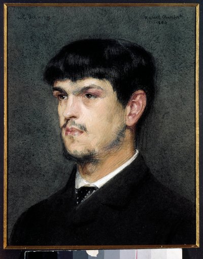 Retrato del compositor francés Claude Debussy (1862-1918) de Marcel Andre Baschet
