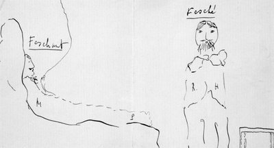 Autorretrato con Reynaldo Hahn, c1891-1922 de Marcel Proust