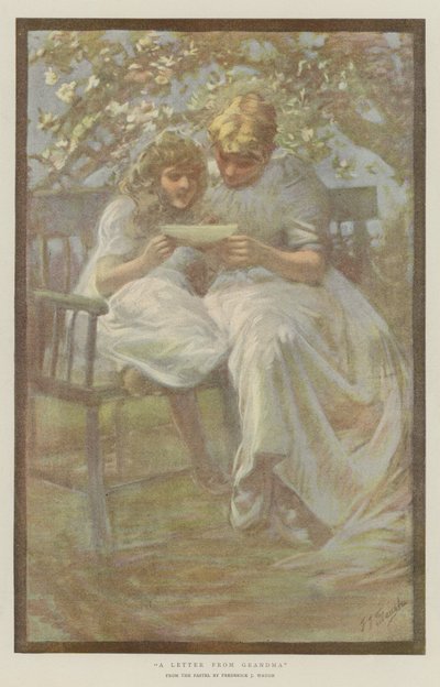 Una carta de la abuela (cromolito) de Marcella M. Walker