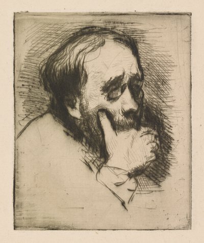 Retrato de tres cuartos de Edgar Degas de Marcellin Desboutin