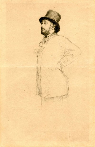 Edgar Degas con sombrero de Marcellin Gilbert Desboutin