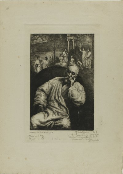 Pierre Puvis de Chavannes, Retrato y composición de Marcellin Gilbert Desboutin