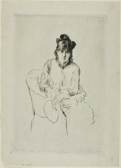 Retrato de Berthe Morisot de Marcellin Gilbert Desboutin