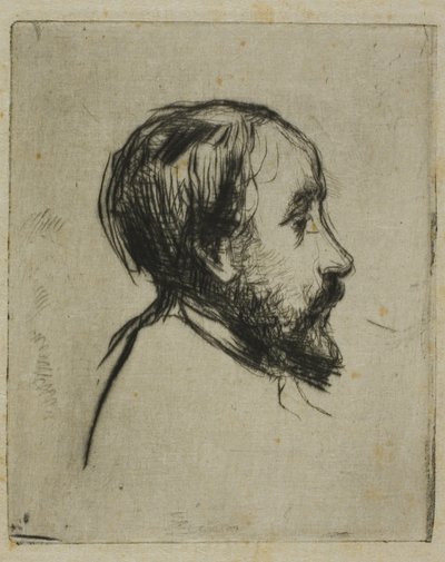 Retrato de perfil de Degas de Marcellin Gilbert Desboutin