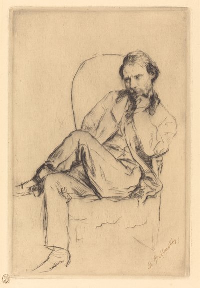 Renoir sentado de Marcellin Gilbert Desboutin