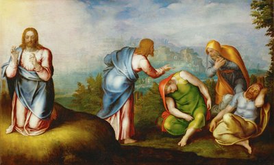 Cristo en el Monte de los Olivos, c.1560-70 (pintura sobre madera de álamo) de Marcello Venusti