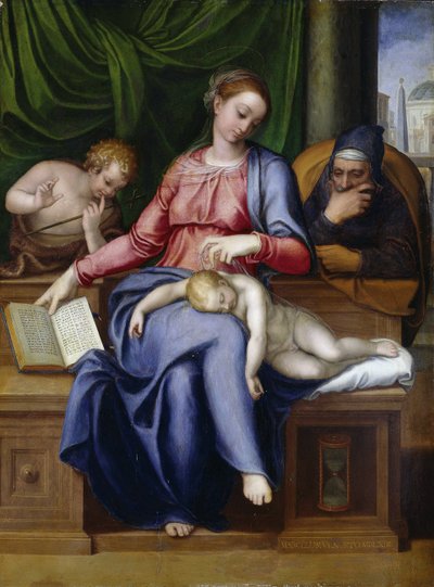 Madonna del silenzio (Virgen y niño con Juan el Bautista de niño) de Marcello Venusti
