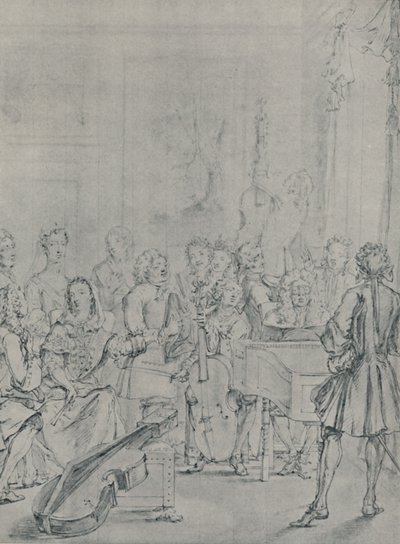 Un concierto en la casa de un noble, 1736, 1920 de Marcellus Laroon the Younger
