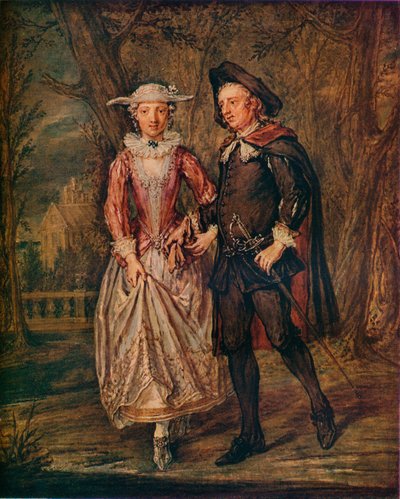 Amantes en un parque, 1745 de Marcellus Laroon the Younger