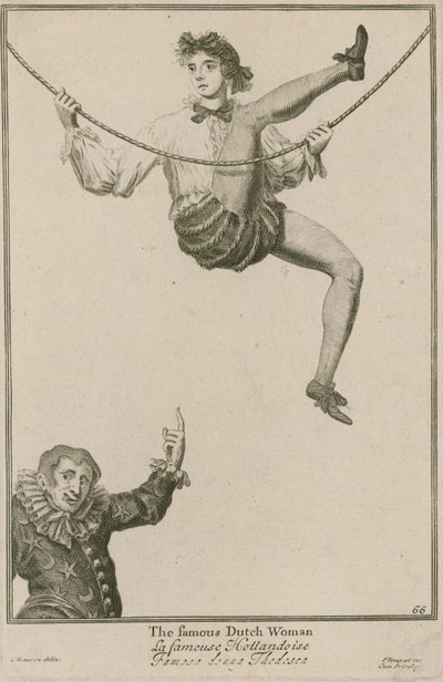Feria de Bartholomew, Londres: La famosa mujer holandesa, 1687 de Marcellus the Elder Laroon
