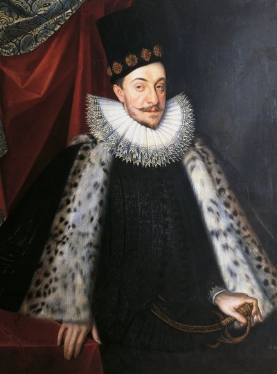 Retrato de Segismundo III Vasa, rey de Suecia y Polonia, por Martin Kober, pintura de Marcin Kober