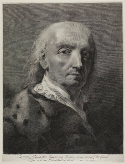 Retrato del pintor Giovanni Battista Piazzetta de Marco Alvise Pitteri