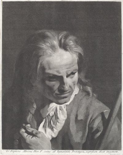 Un caballero peregrino con un rosario de Marco Alvise Pitteri after Giovanni Battista Piazzetta
