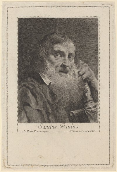 Sanctus Paulus de Marco Alvise Pitteri after Giovanni Battista Piazzetta