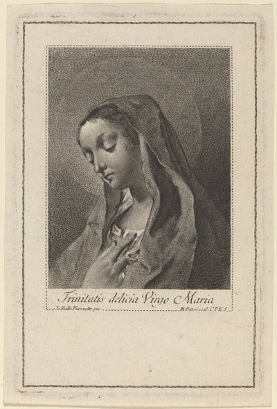 Trinitatis delicia Virgen María de Marco Alvise Pitteri after Giovanni Battista Piazzetta