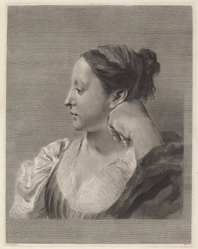 Joven mujer de perfil de Marco Alvise Pitteri after Giovanni Battista Piazzetta