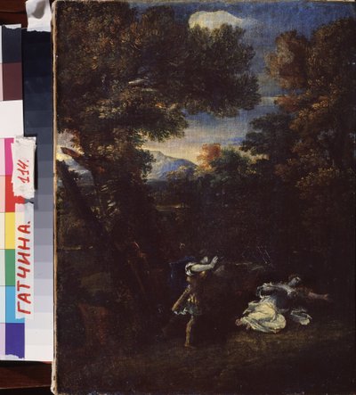 Céfalo y Procris (Céfalo y Procris). Pintura de Marcantonio Franceschini (1648-1729), huile sur toile. Art italien (Bolonia) de Marcantonio Franceschini