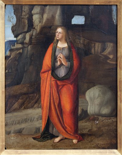 Santa Magdalena penitente, Pintura de Marco Basaiti (ca. 1470-después de 1530). Fotografía, KIM Youngtae, Lyon, Museo de Bellas Artes de Lyon. de Marco Basaiti