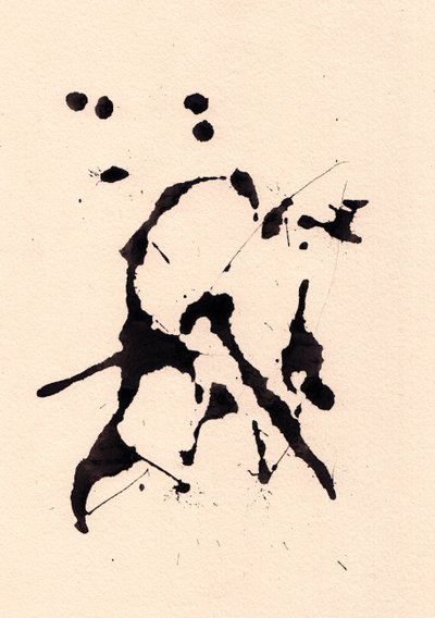 Blot, 2018 (tinta sobre papel) de Marco Campedelli