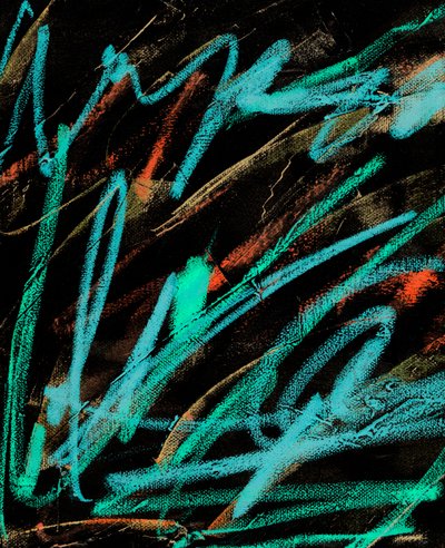 Escritura electrónica, 2021 (técnica mixta sobre lienzo) de Marco Campedelli