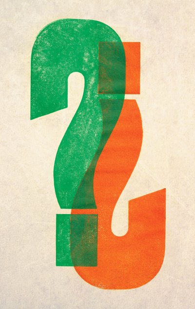 Pregunta, 2014 (impresión xilográfica sobre papel) de Marco Campedelli