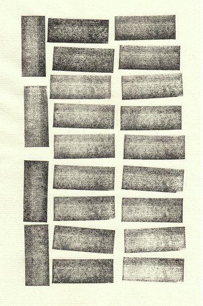 Stones_22, 2017 (sellos de caucho) de Marco Campedelli