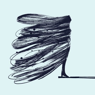 La niña mariposa, 2014 (tinta sobre papel) de Marco Campedelli