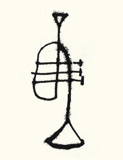 Trompeta, 2019 (serigrafía) de Marco Campedelli