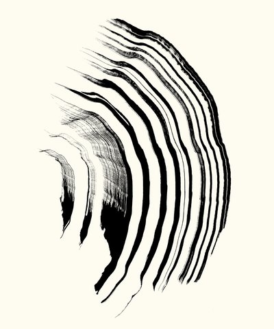 Vibration_01, 2023 (tinta sobre papel) de Marco Campedelli