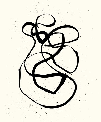 Vibration_03, 2023 (tinta sobre papel) de Marco Campedelli