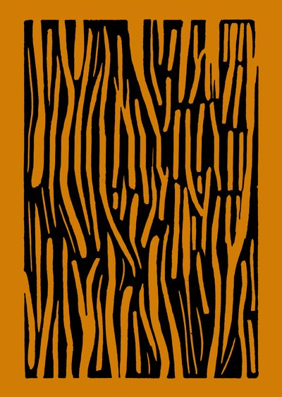 Madera, 2023 (linóleo sobre papel) de Marco Campedelli