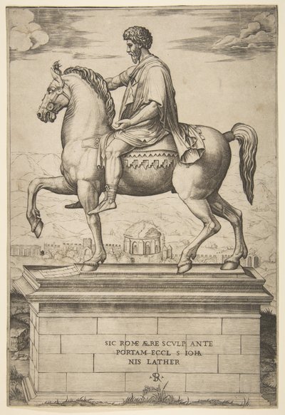 Estatua ecuestre de Marco Aurelio, 1515-27 de Marco Dente