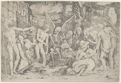 Los esqueletos de Marco Dente, after Baccio Bandinelli