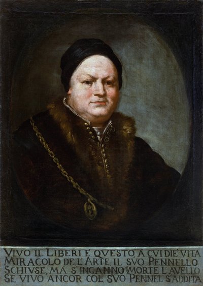 Retrato del pintor Pietro Liberi (1605-1687) - Pintura de Marco Liberi (alrededor de 1640-después de 1687) de Marco Liberi
