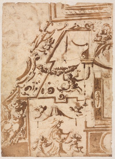Grotesco con un centauro saltando verso, c. 1565-1588 de Marco Marchetti