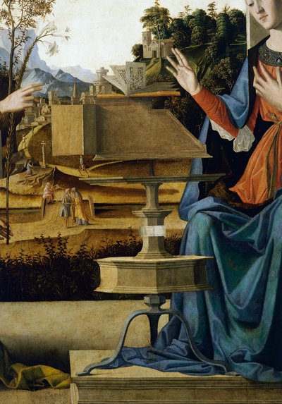 Anunciación (detalle) de Marco Palmezzano