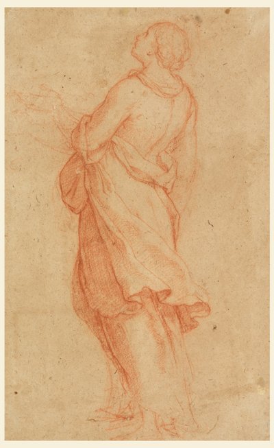 Dibujo, Una joven (Santa María Magdalena bajo la cruz), 1550-75 de Marco Pino